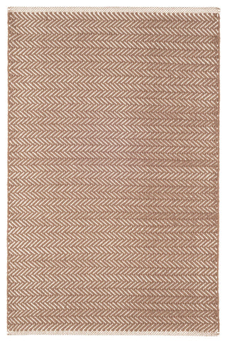 Dash & Albert Herringbone Stone Handwoven Cotton Rug, Natural, 8' x 10'