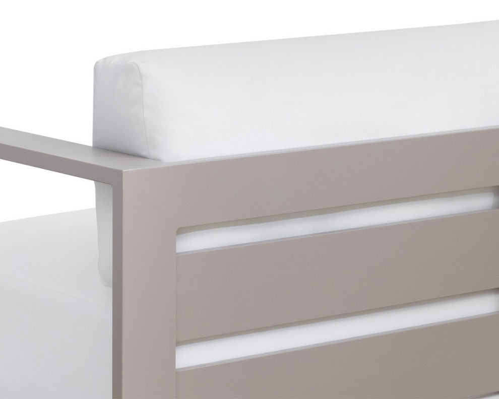 Tavira Sofa, Greige, Stinson White