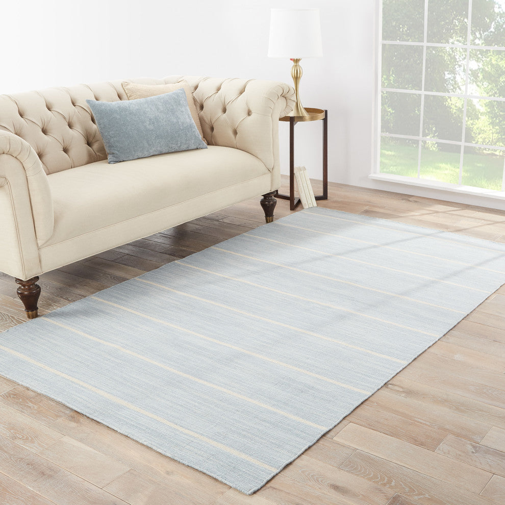Jaipur Living Cape Cod Handmade Stripe Blue/White Area Rug, 10'x14'