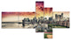 FDR Drive and Manhattan Skyline, Cityscape Photo Canvas Print, 60"x32", 5 panels