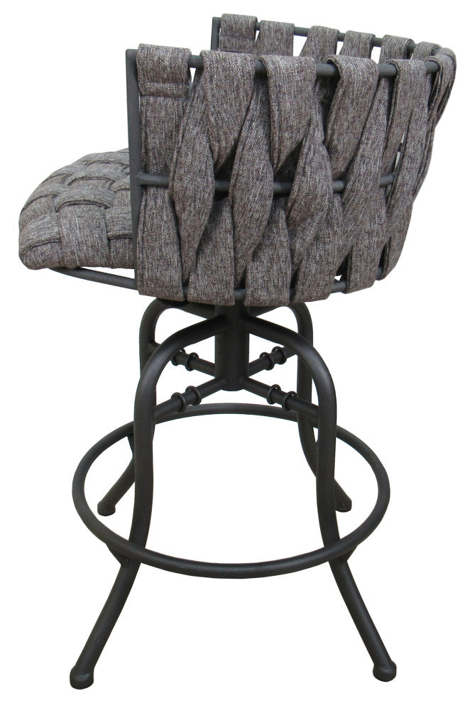 Metalona Swivel Tilt Counter Stool, Mojave Gray, Gray, 26"