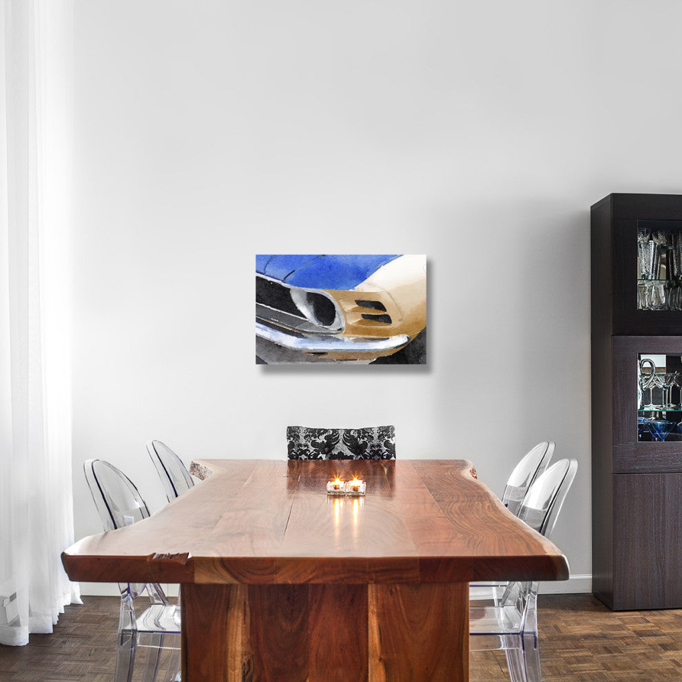 "Ford Mustang Front Detail Watercolor" Fine Art Print