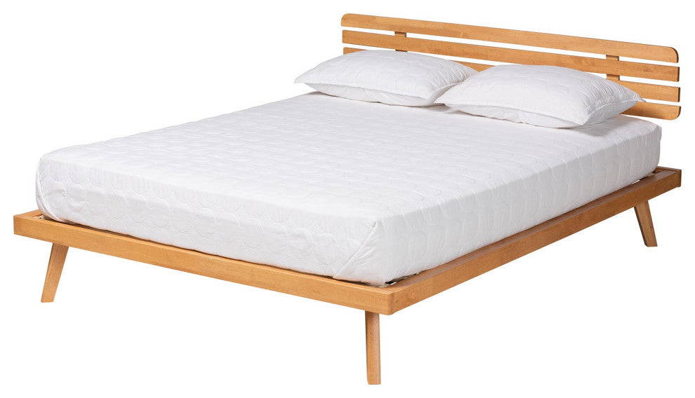 Heather Rustic Brown Platform Bed, Queen