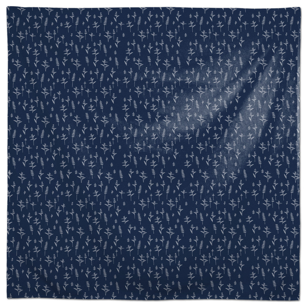 Botanical Navy Pattern 58x58 Tablecloth