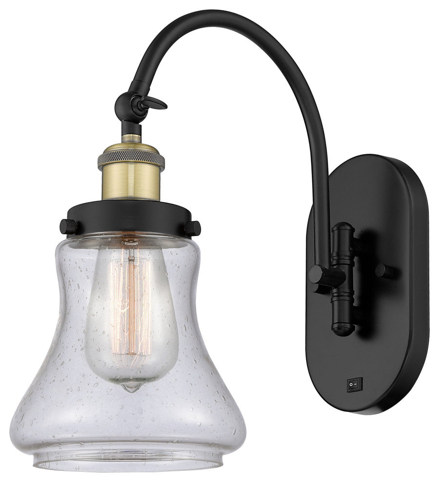 Innovations 918-1W-BAB-G194 1 Light 6.5" Sconce, Black Antique Brass