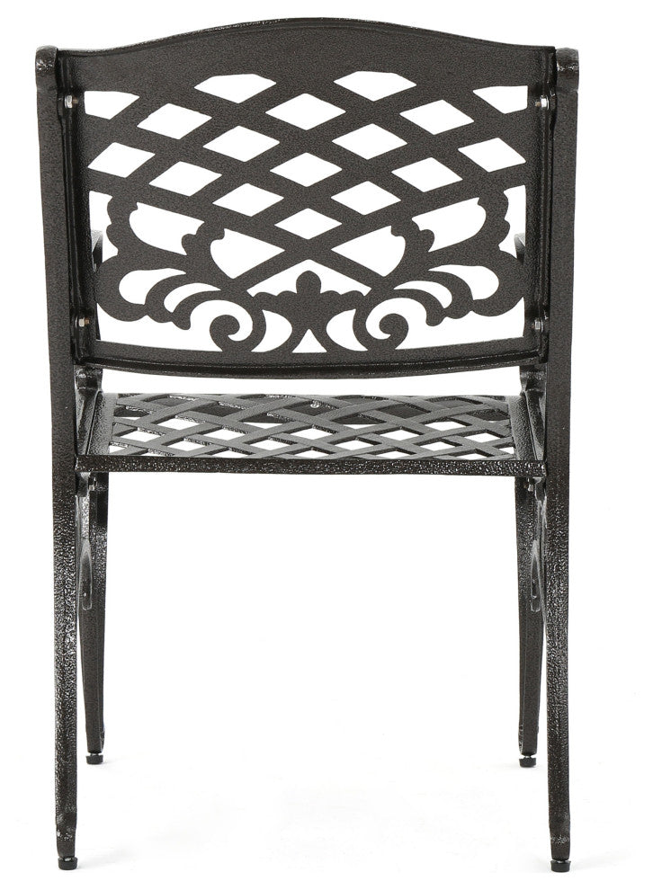 Covington Outdoor Cast Aluminum Dining Chairs, Set of 2