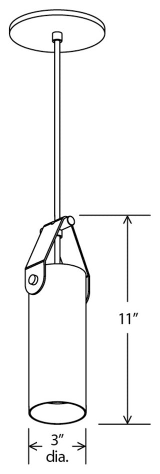 Spero Pendant, Distressed Brass, Black Leather, Incandescent