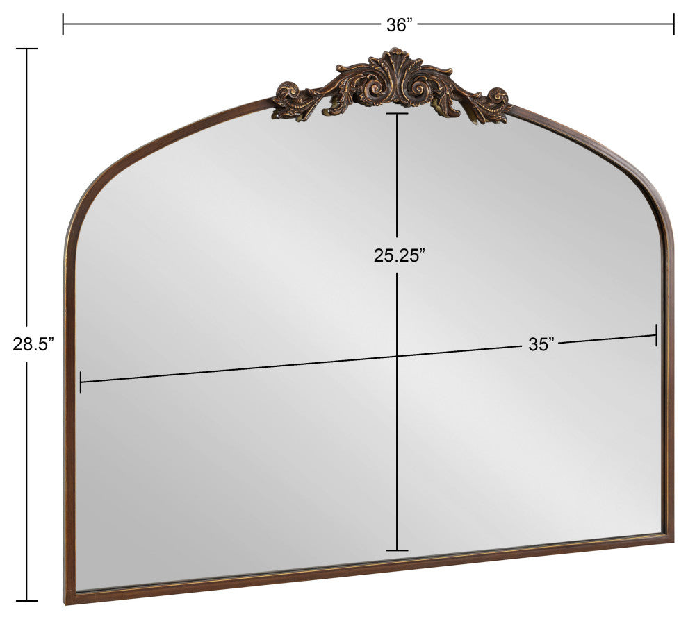 Arendahl Traditional Arch Mirror, Bronze 36x29