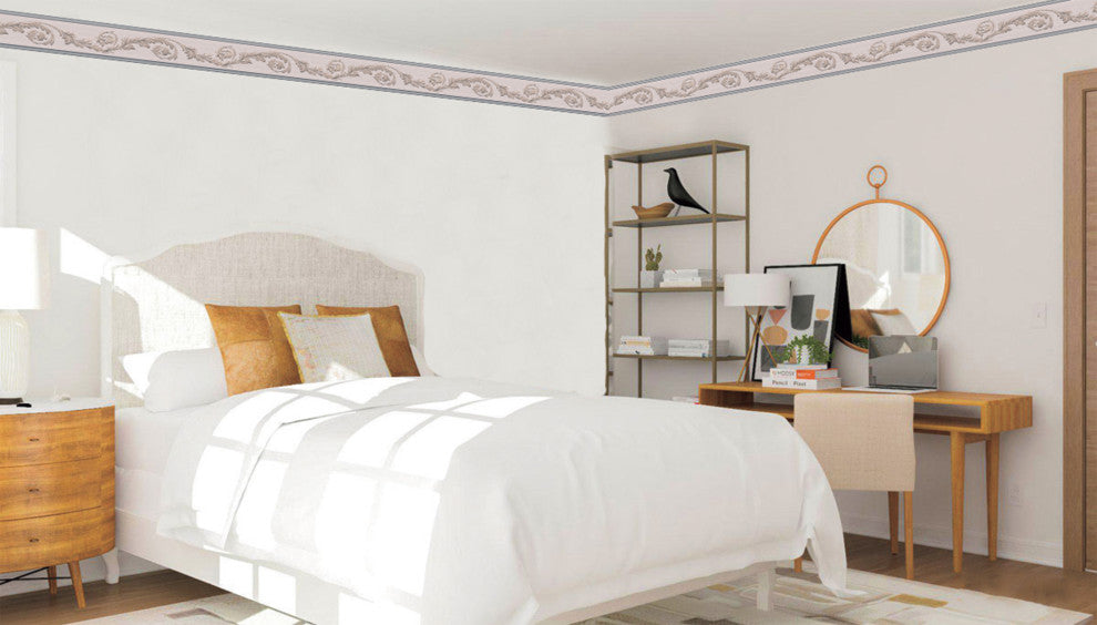 Damask Peel and Stick Wallpaper Border 15'x7"