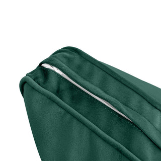 STYLE V1 Twin Velvet Pipe Trim Indoor Daybed Bolster Pillow |COVER ONLY| AD317