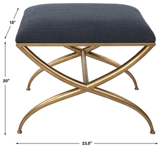 Uttermost Crossing Small Navy Bench