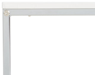 Safavieh Eugenia Side Table, White/Chrome