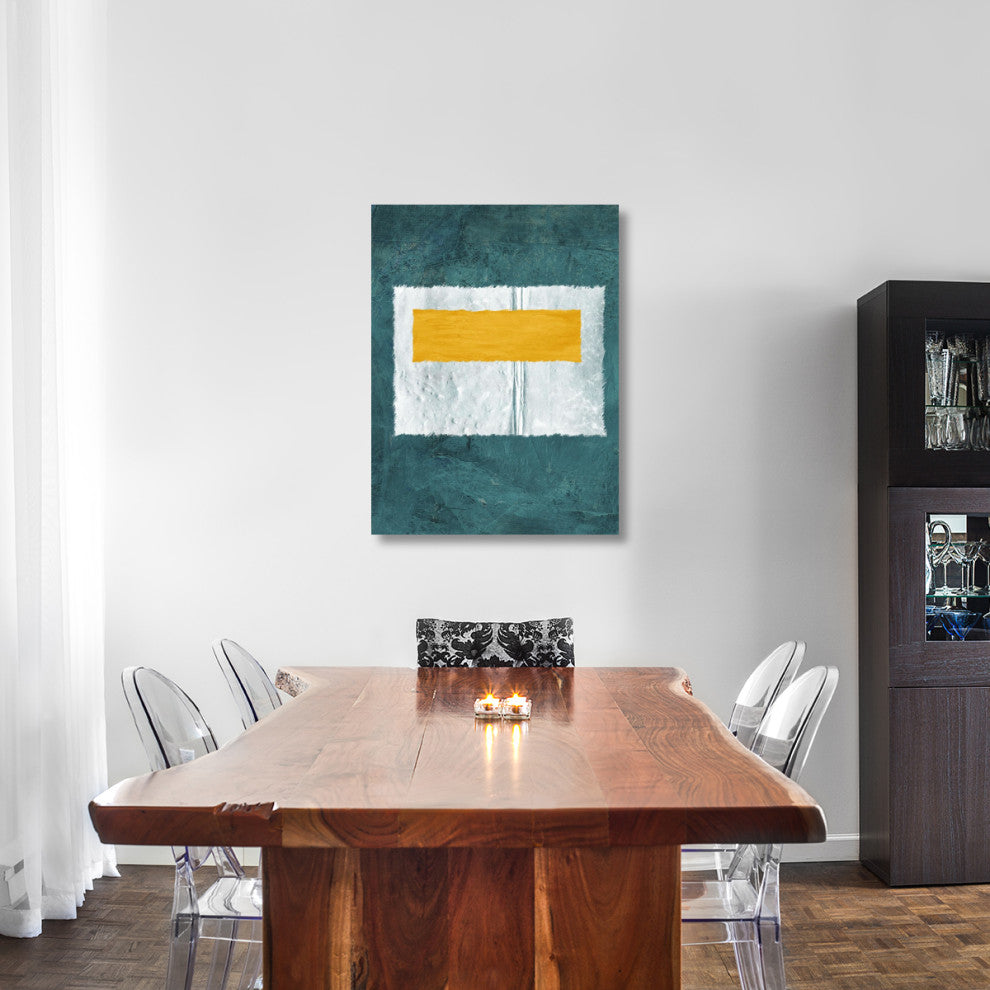 "Green And Yellow Abstract Theme 4" Fine Art Print