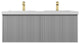 Floating Bathroom Vanity with Sink, Wall Mounted Vanity, Grey, 48" W/ Double Sinks