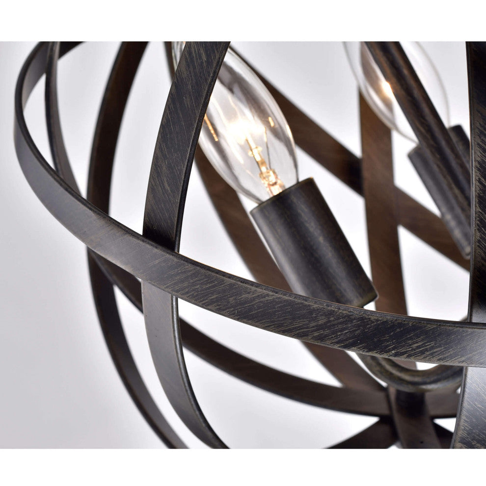 Small-version Chloe 3-Light Globe Flush Mount