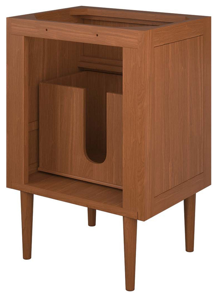 Cassia 24" Teak Wood Bathroom Vanity Cabinet (Sink Basin Not Included) - Natural