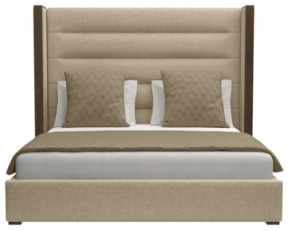 Nativa Interiors Irenne Horizontal Channel Bed, Flax, King, Medium 67"