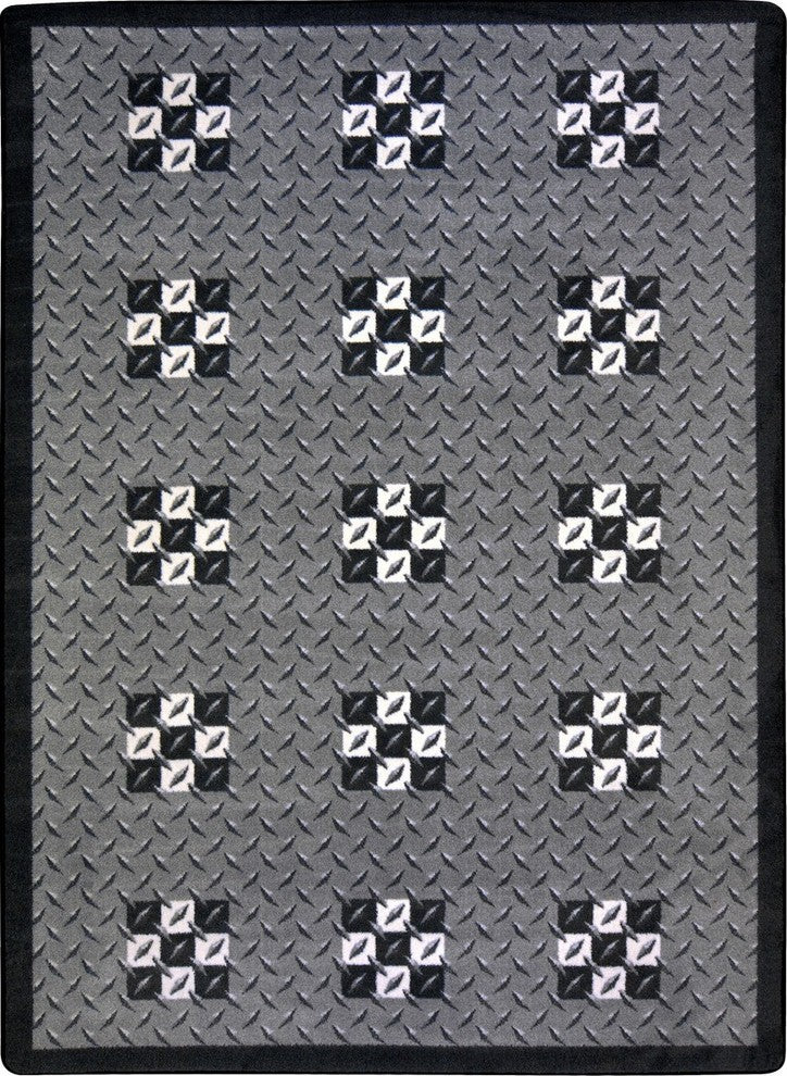 Games People Play Rug, Finish Line, 5'4"x7'8", Multicolored