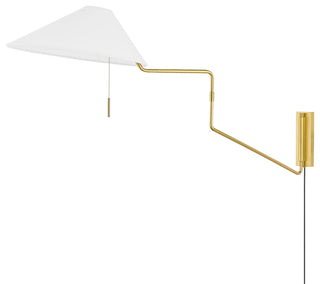 Aisa 1-Light Portable Wall Sconce Aged Brass