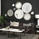 Sundance Off-White Solid Wood Frame Round Cog Mirror, 36"