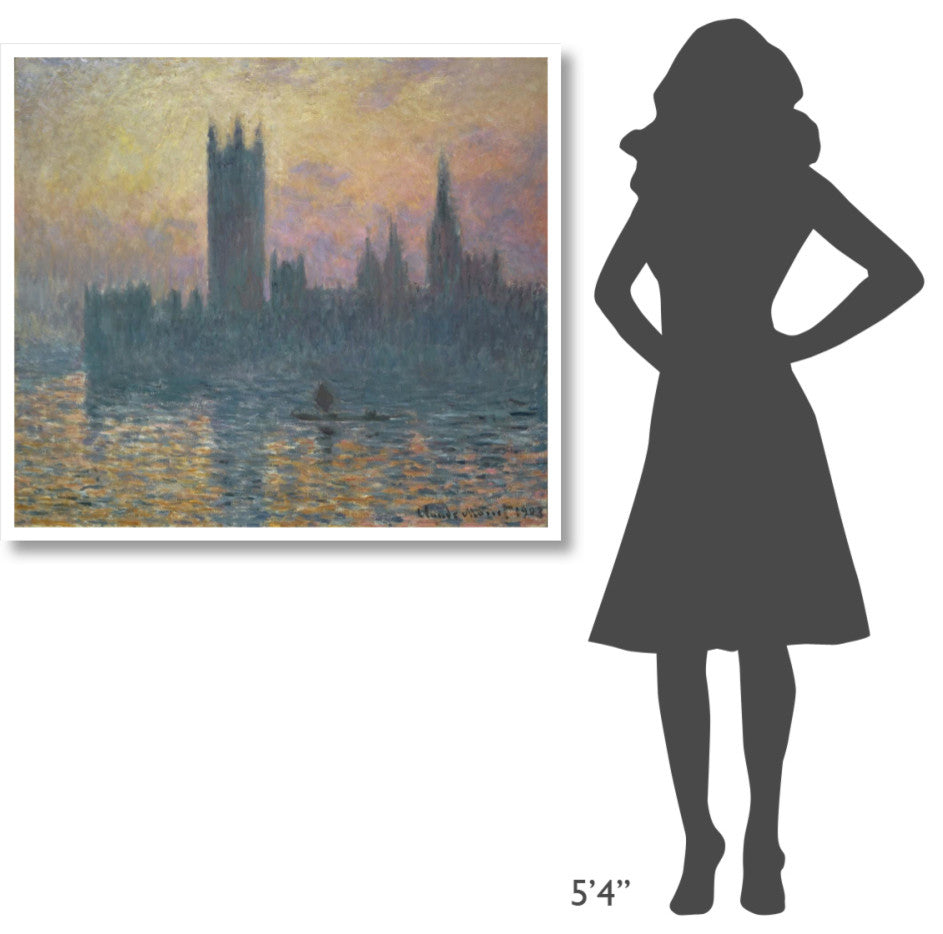 "The Houses of Parliament, Sunset, 1903" Print by Claude Monet, 42"x37"