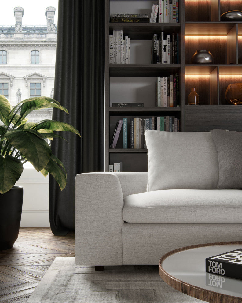 Lucerne Modular Chaise, Ashen Fabric, Ashen Fabric, Set01-2pc