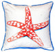 Coral Starfish Extra Large Zippered Pillow 22x22