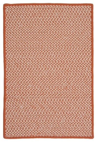 Outdoor Houndstooth Tweed OT19 Orange Indoor/Outdoor Area, Rectangular 2'x12'