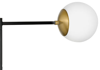 Lark Auggie 31" Medium Mobile Multi-Tier Chandelier, Black + Lacquered Brass