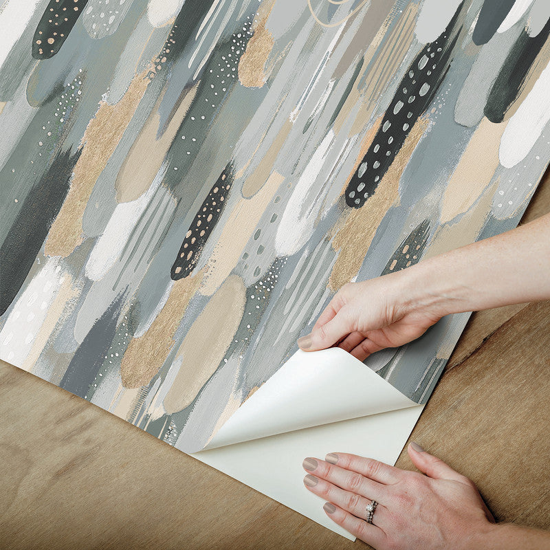 EttaVee Brushstroke Peel & Stick Wallpaper