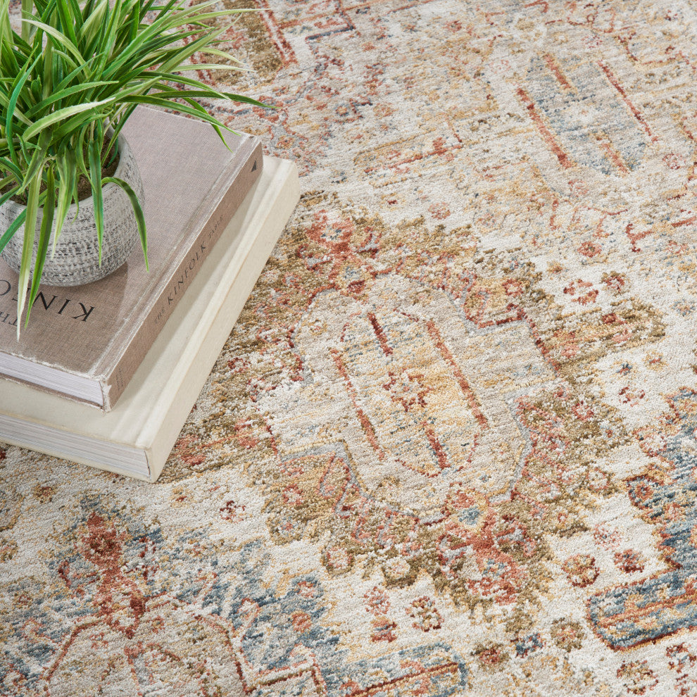 Nourison Home 5'3"x7'8" Petra Ivory Multicolor Area Rug