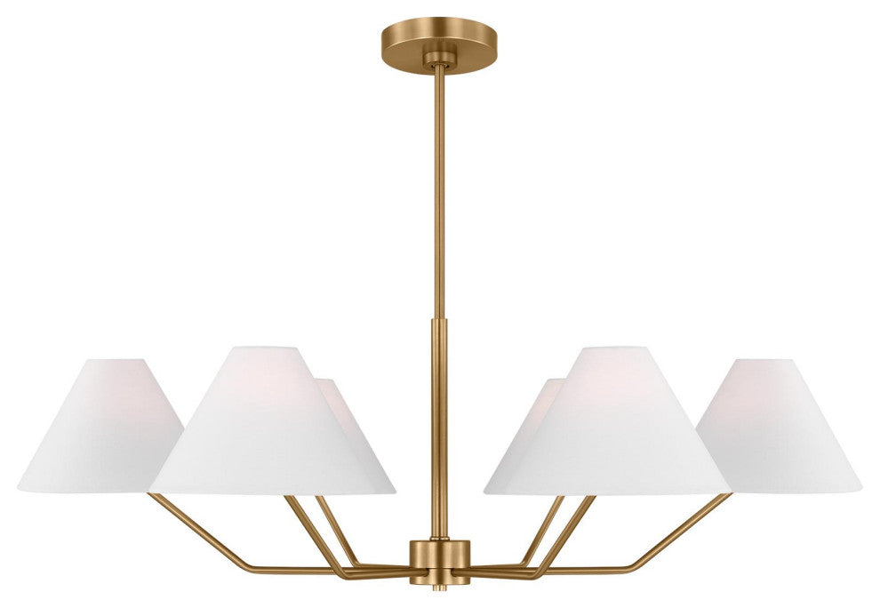 Visual Comfort Studio DJC1016SB 6-Light Chandelier, Burke