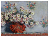 'Chrysanthemums, 1878' Canvas Art by Claude Monet