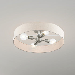 Livex Lighting Venlo 4 Light Brushed Nickel Large Semi-Flush