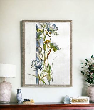 Late Summer Wildflower I Framed Art Silver Picture Frame Print Wall Art