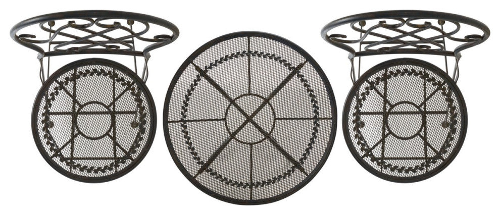 Safavieh Adriel 3Pc Bistro Set, Black Rust