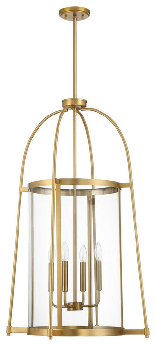 Rosedale 4-Light Pendant, Warm Brass