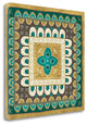 "Cool Feathers Tiles I" By Veronique Charron, Giclee on Gallery Wrap Canvas