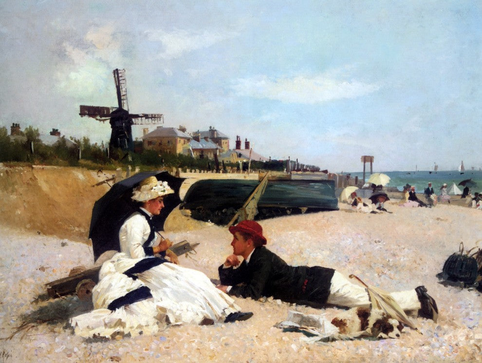 Alexander Rossi On The Beach, 21"x28" Gallery Wrapped Canvas Print