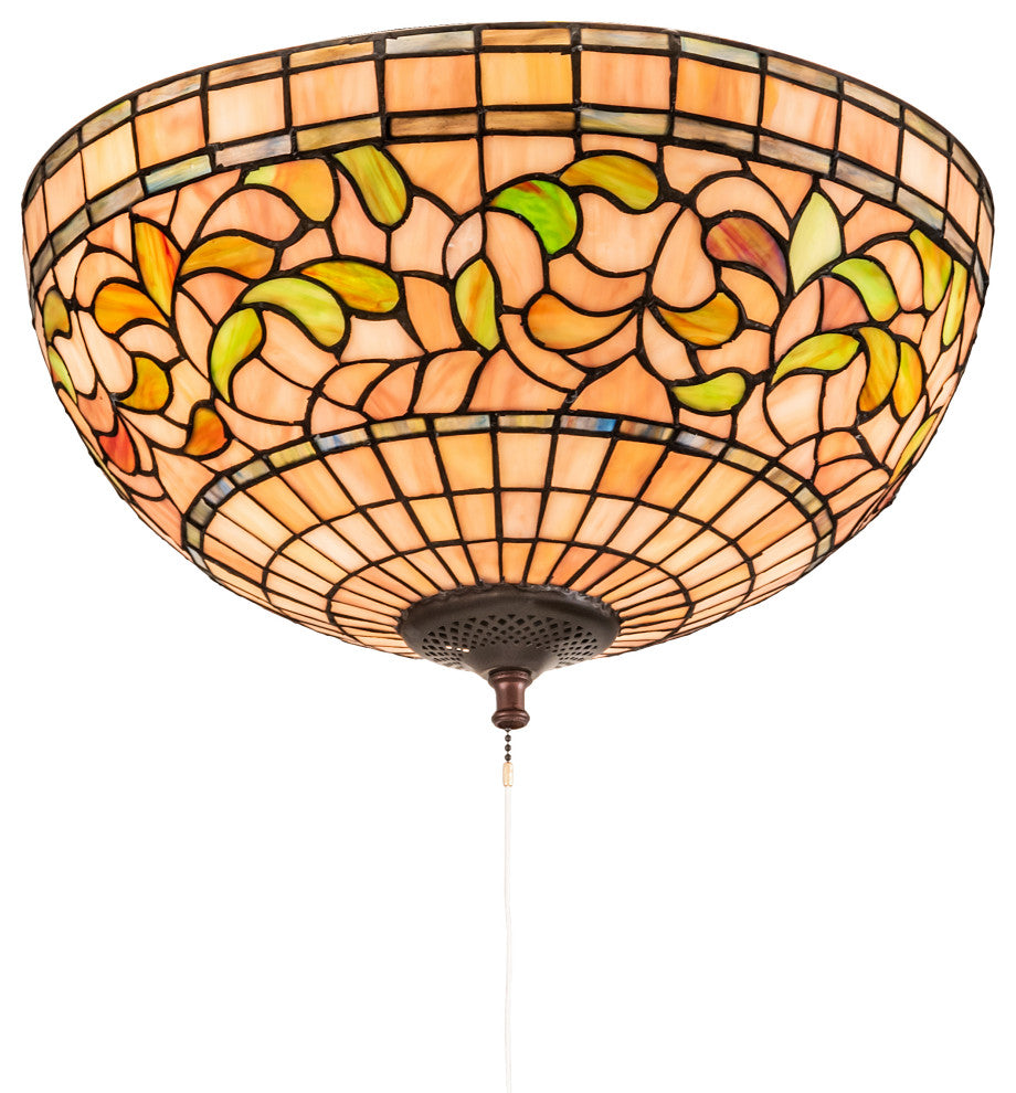 16 Wide Tiffany Turning Leaf Flushmount