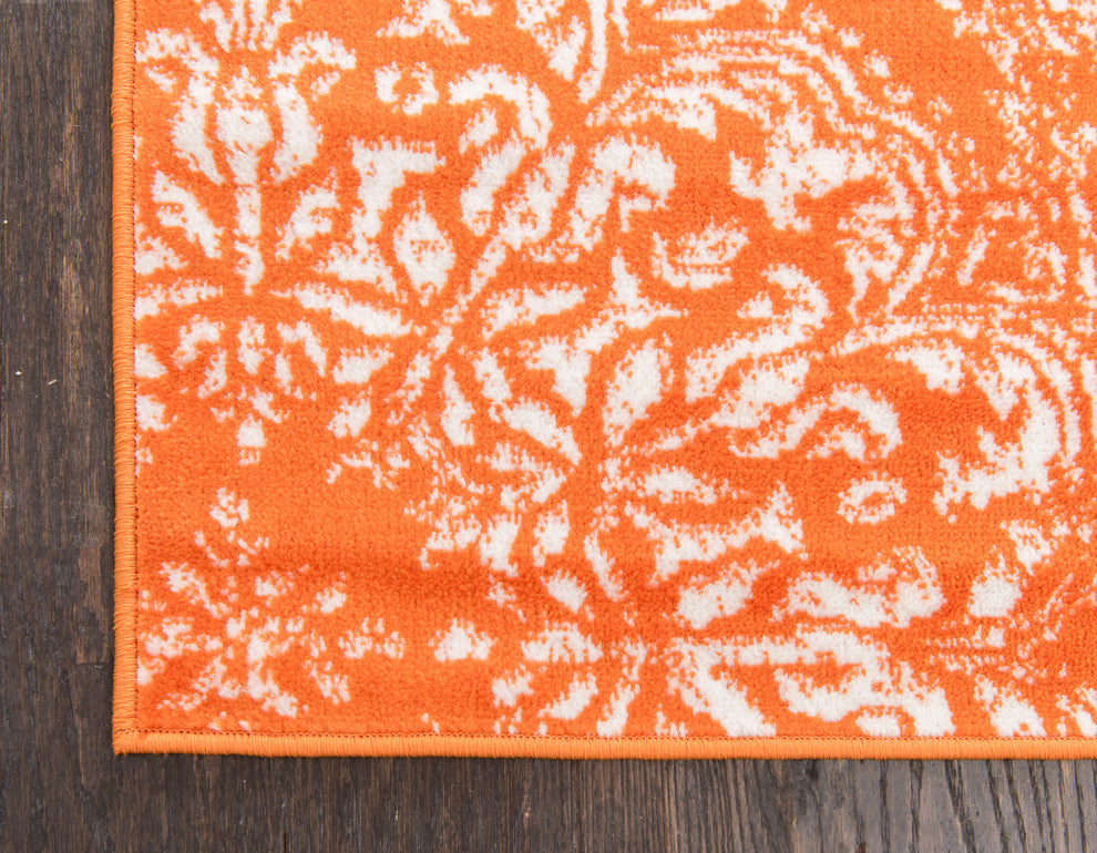 Unique Loom Orange Grand Sofia 2' 0 x 6' 7 Runner Rug