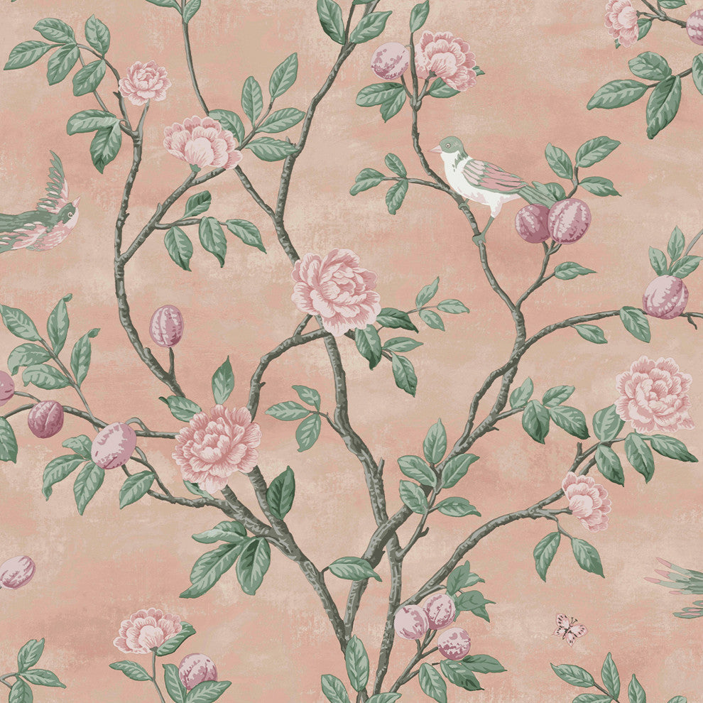 Laura Ashley Eglantine Wallpaper, Blush