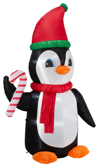 8Feet Lighted Inflatable Penguin Decor