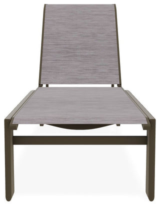 Kendall Sling Stackable Outdoor Chaise Lounge, Fossil/Beachwood