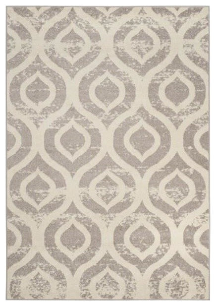 Safavieh Amsterdam Ams107A Damask Rug, Ivory/Mauve, 6'7"x9'2"