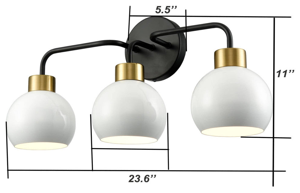 Bathroom Vanity Light Fixture 3-Light Wall Sconce Lights