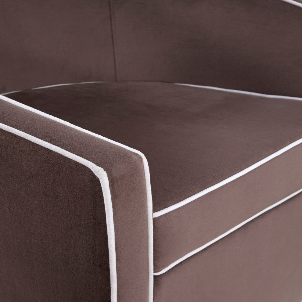 Keely Swivel Chair, Brown