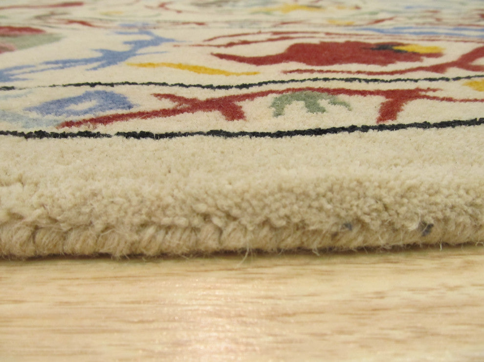 Ivory Transitional Floral Suzani Area Rug