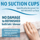 Shower Mat Without Suction Cups for Refinished Surface