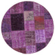Rug N Carpet - Handwoven Anatolian 4' 9" x 4' 9" Small Round Patchwork Rug